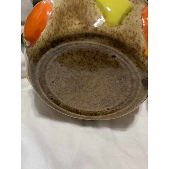 1950s Vintage Cookies All Over Cookie Jar With Walnut Handle Lid Vintage - Picture 11 of 13